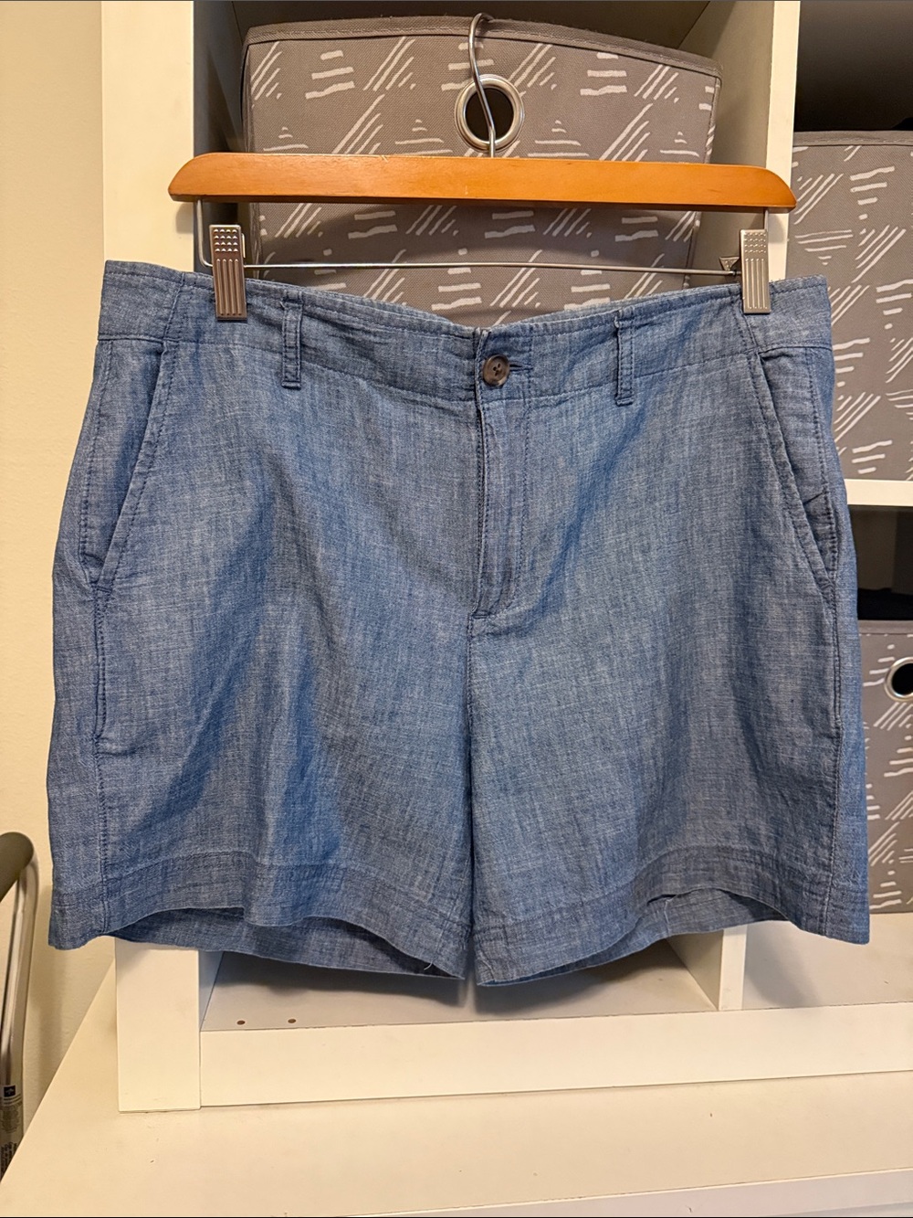GAP Light Blue Chambray Bermuda Shorts